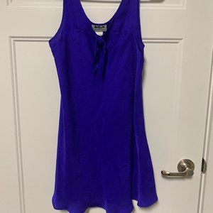 August Silk slip/nightgown, size Small, royal blue